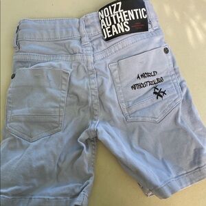 Kids Light Blue Distressed Shorts